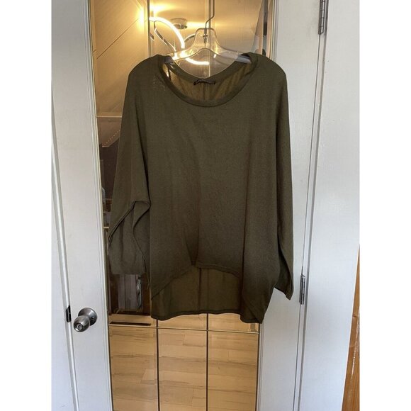 Zanzea Army Green High Low Dolman Sleeve Shirt Women's Size Large Top - Picture 1 of 4